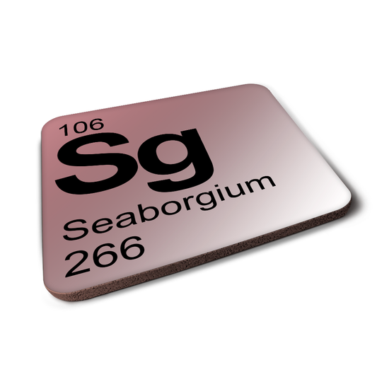 Seaborgium (Sg) - Periodic Table Element Coaster
