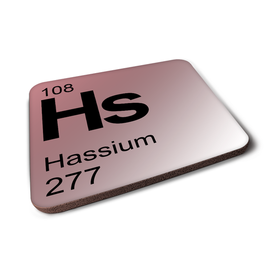 Hassium (Hs) - Periodic Table Element Coaster