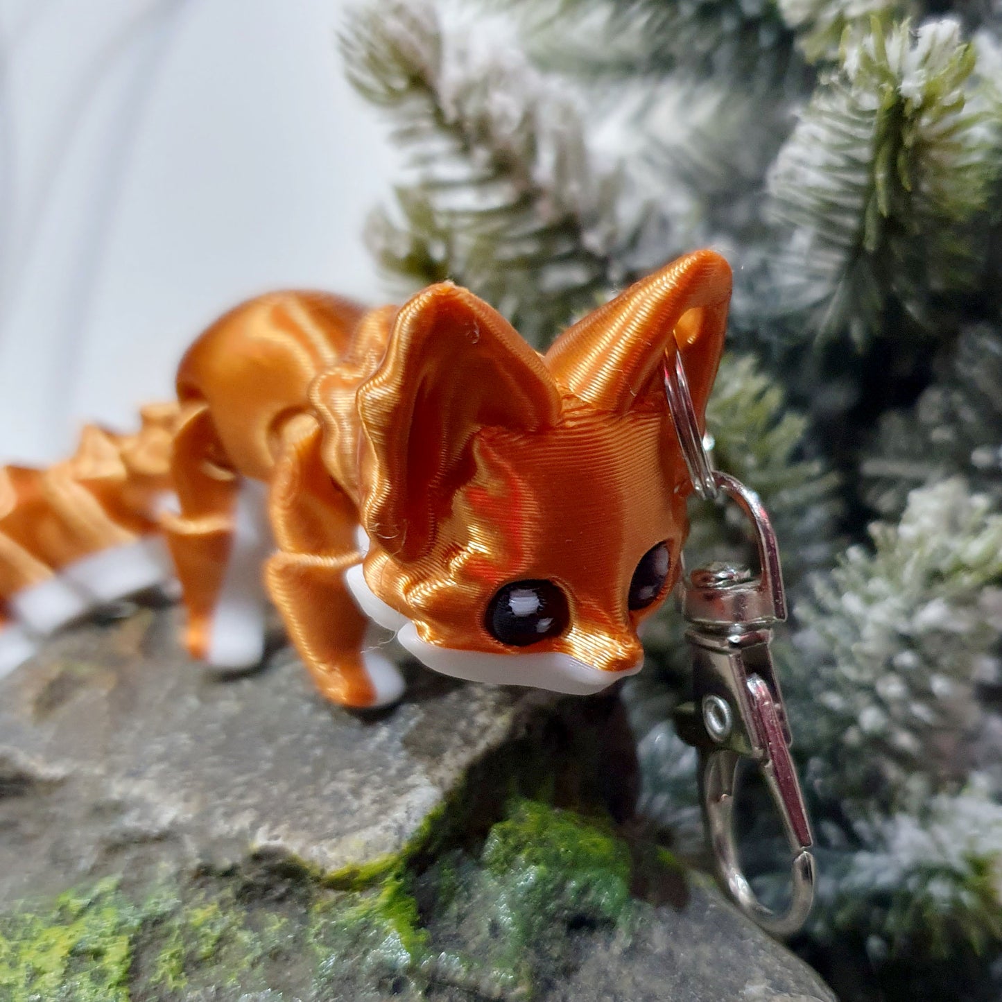 Cute Articulated Fox Keychain