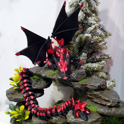 Crystal Wolf Articulated Adult Dragon