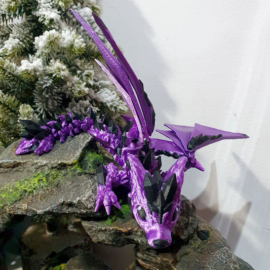 Crystal Wolf Articulated Baby Dragon