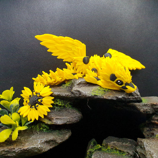 Sunflower Winged Articulated Baby Dragon