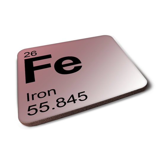 Iron (Fe) - Periodic Table Element Coaster
