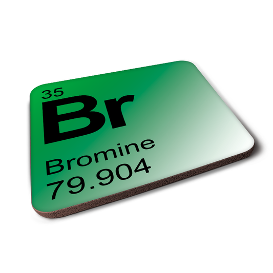Bromine (Br) - Periodic Table Element Coaster