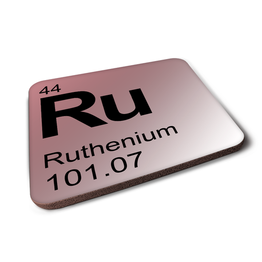 Ruthenium (Ru) - Periodic Table Element Coaster