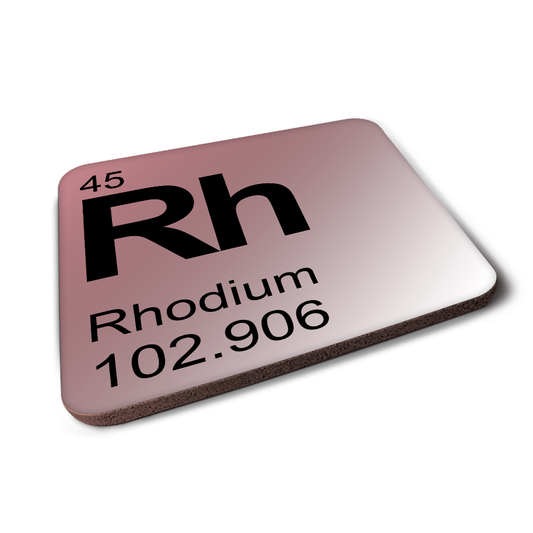 Rhodium (Rh) - Periodic Table Element Coaster