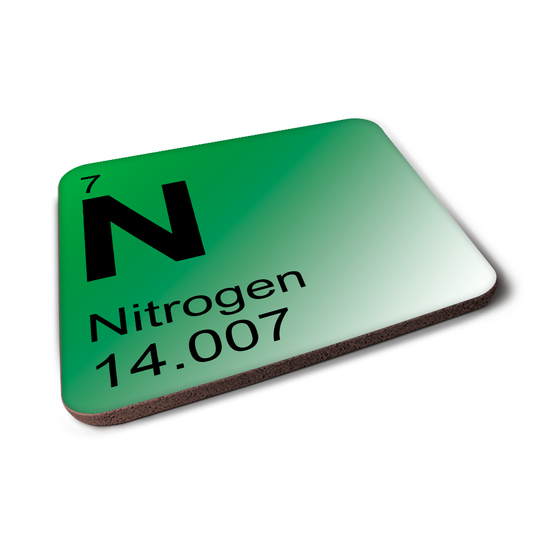 Nitrogen (N) - Periodic Table Element Coaster