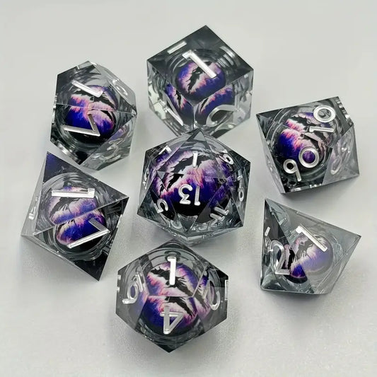 Liquid Core Dice Set - Dragon Eye Black / Purple