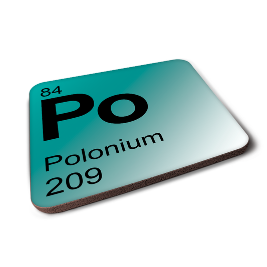 Polonium (Po) - Periodic Table Element Coaster