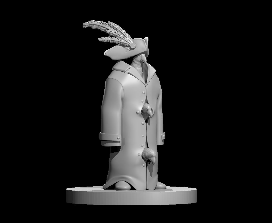 Parrots Pretending to be a Pirate Captain 28mm Scale Miniature