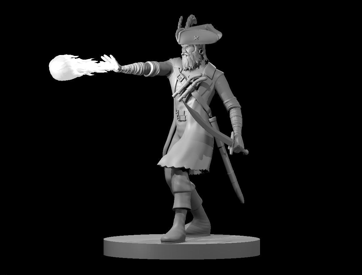 Pirate Deck Wizard 28mm Scale Miniature