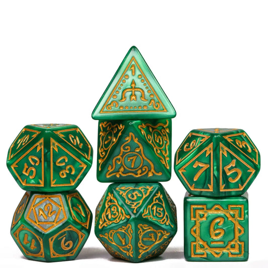 Druid Dice Set - Green