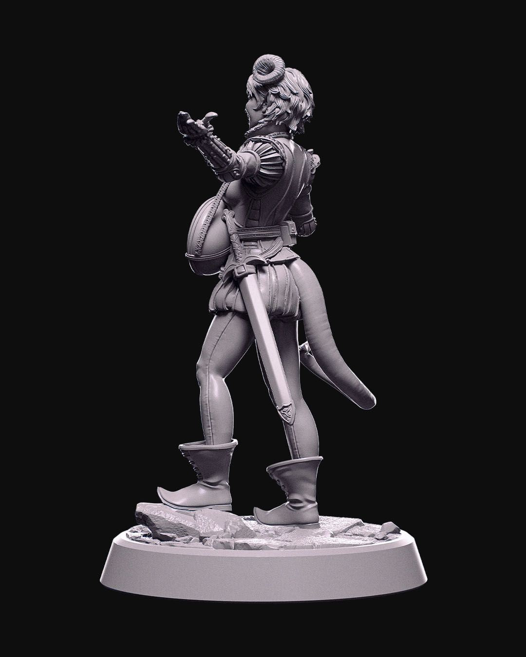 Sigrid Yalve - Tiefling Bard - 32mm / 75mm Scale Miniature