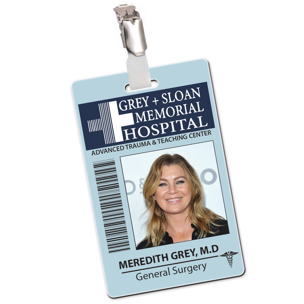 Grey + Sloan Memorial Hospital Cosplay ID Card