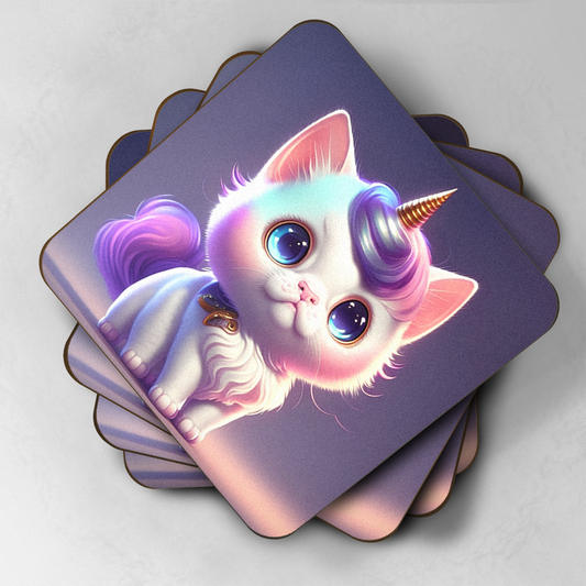 Cute Kittycorn Coaster