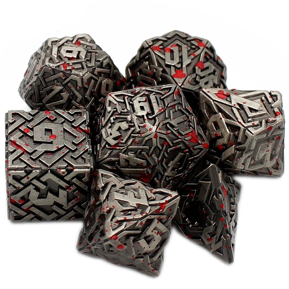 Metal Dice Set - Celtic - Bloodied