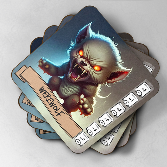 5e Monster Stats Coaster - Werewolf