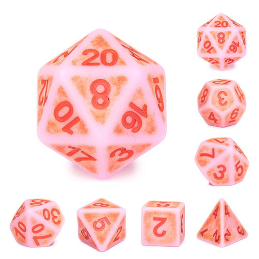 Ancient Dice Set - Rosey Cheeks Pink