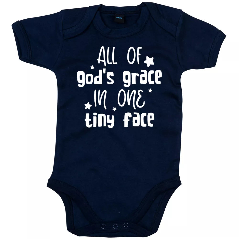 All Of God's Grace In One Tiny Face Babygrow