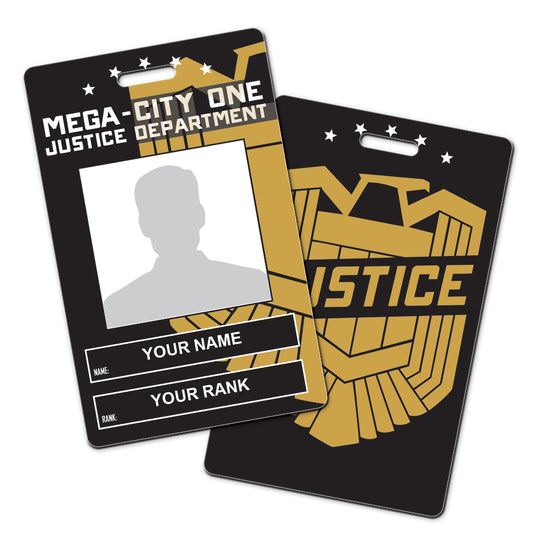 Mega-City One Justice Department Personalised Cosplay ID