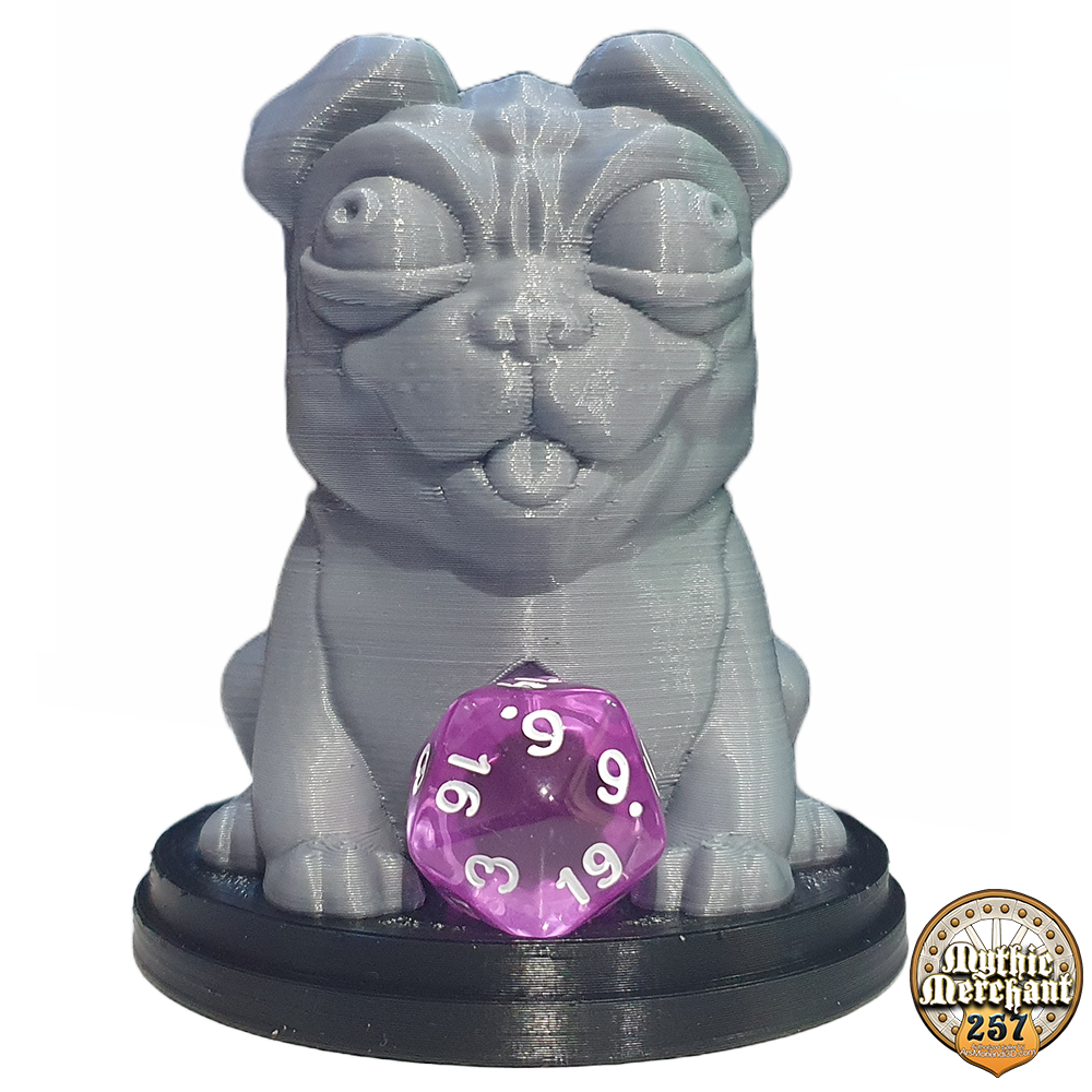 Derpy Pug Dog Dice Guardian