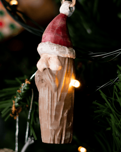 Bored Santa "Hand Carved" Christmas Tree Ornament