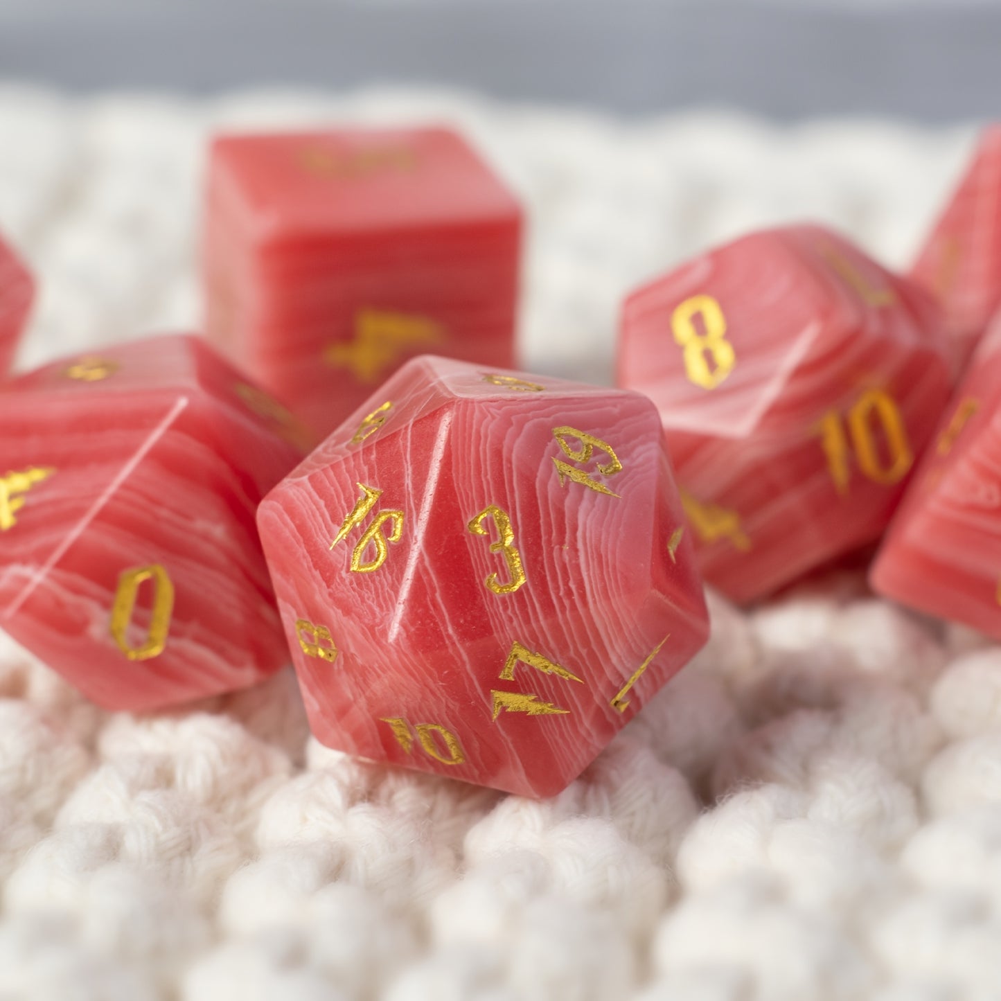 Agate Gemstone Dice Set