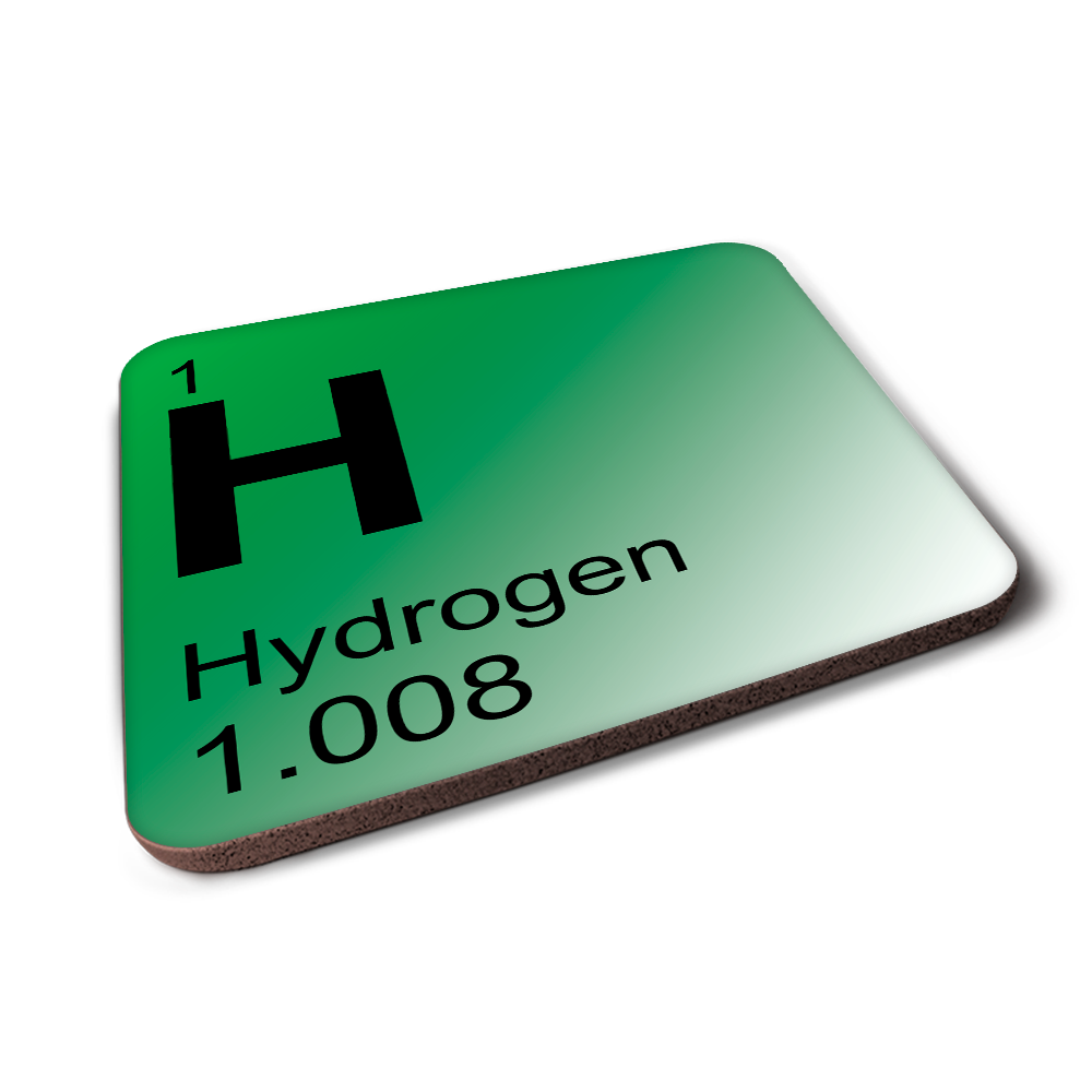 Hydrogen (H) - Periodic Table Element Coaster