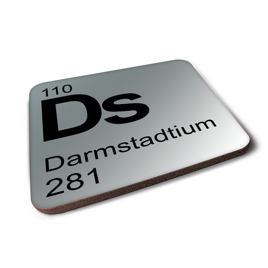 Darmstadtium (Ds) - Periodic Table Element Coaster