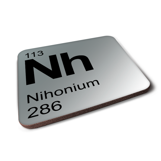 Nihonium (Nh) - Periodic Table Element Coaster