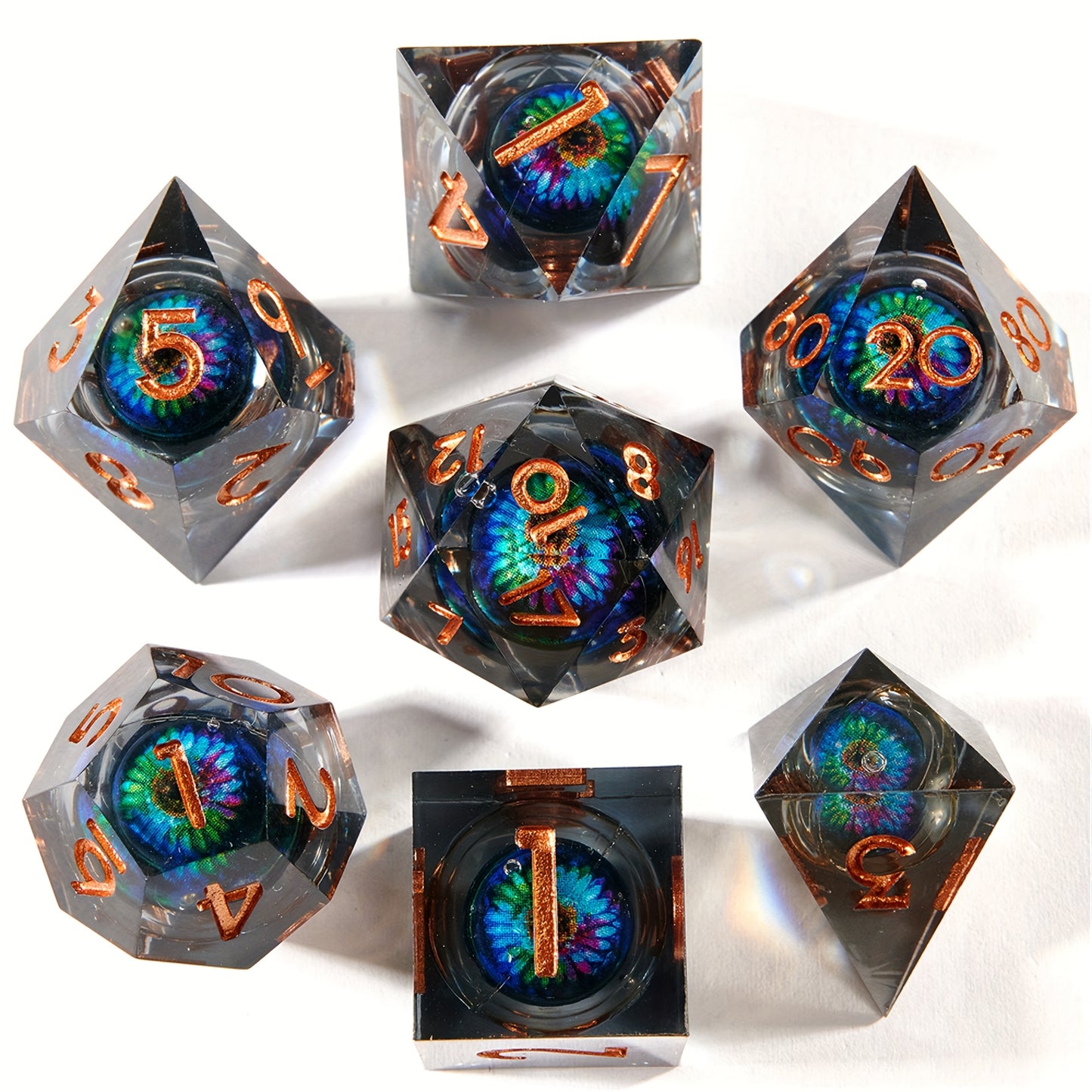 Liquid Core Dice Set - Gas Spore Eye