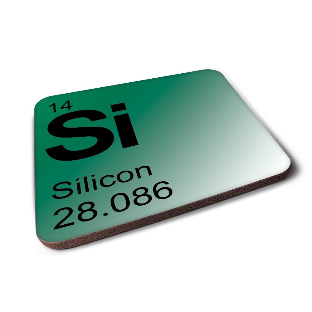 Silicon (Si) - Periodic Table Element Coaster