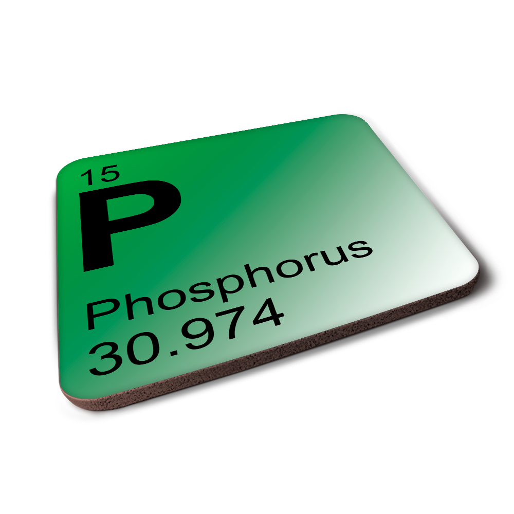 Phosphorus (P) - Periodic Table Element Coaster – BlueCyborg.com