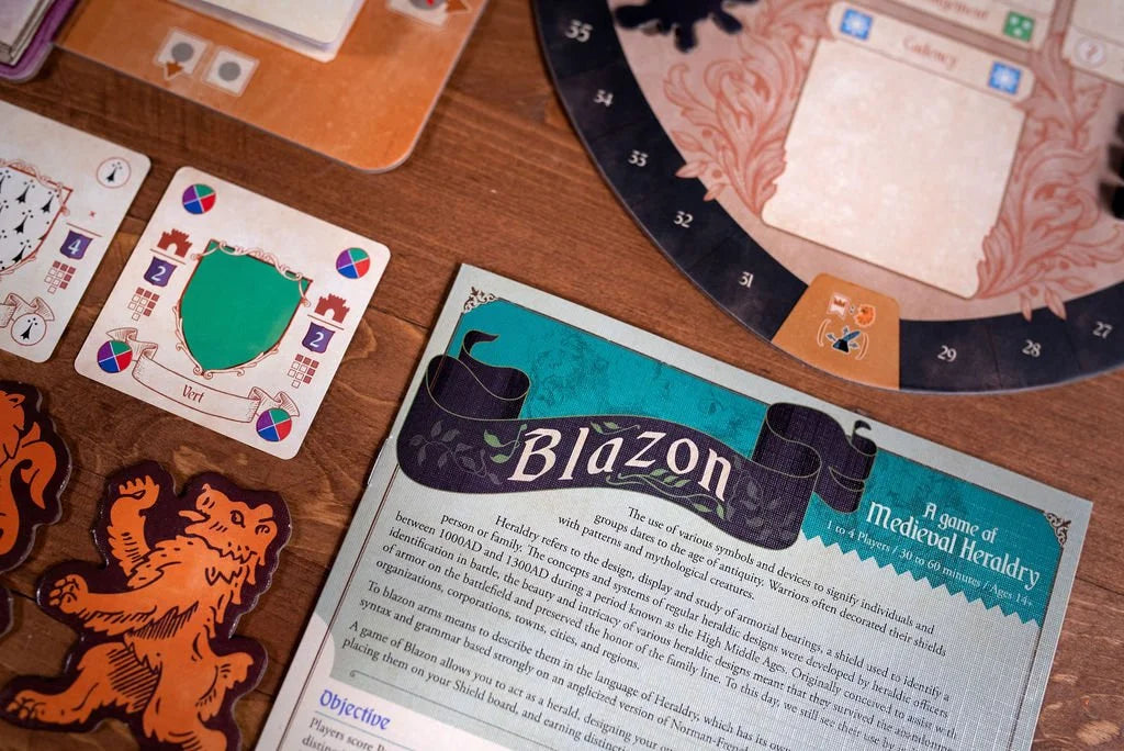 Blazon rulebook and shield board