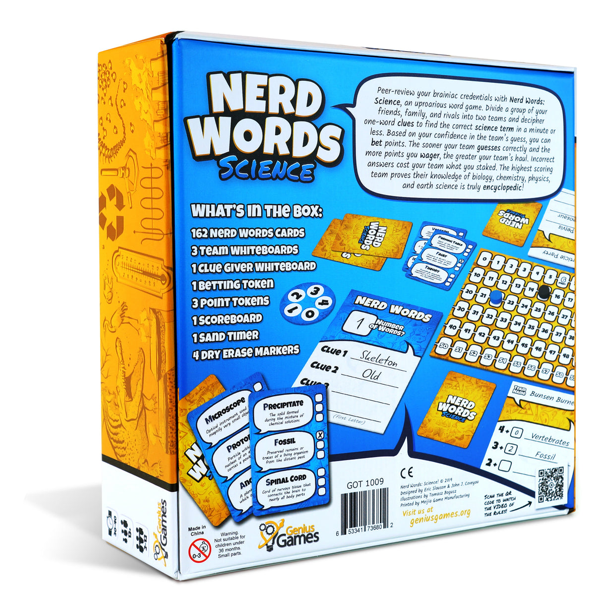 Nerd Words Science box back