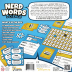 Nerd Words Science flat box back and contents