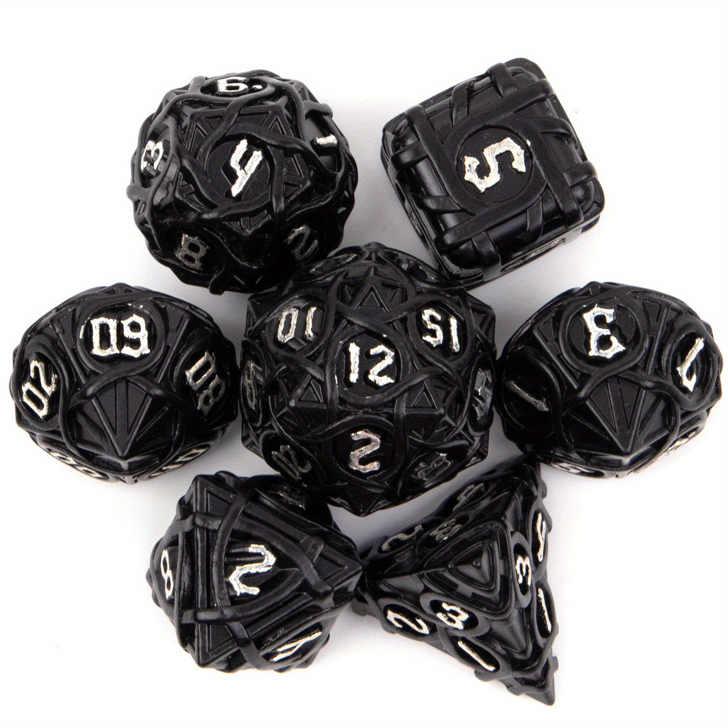 Metal Dice Set - Endless Ribbon - Black