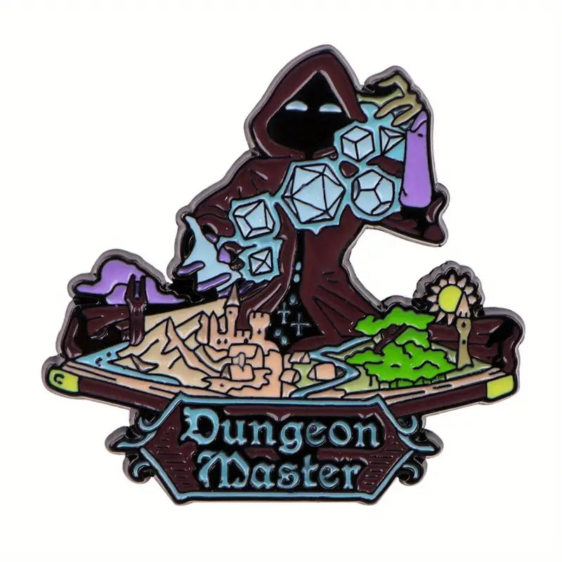 Cloaked Dungeon Master Enamel Pin Badge