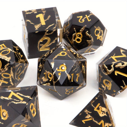 Liquid Gold - Shell Resin Dice Set