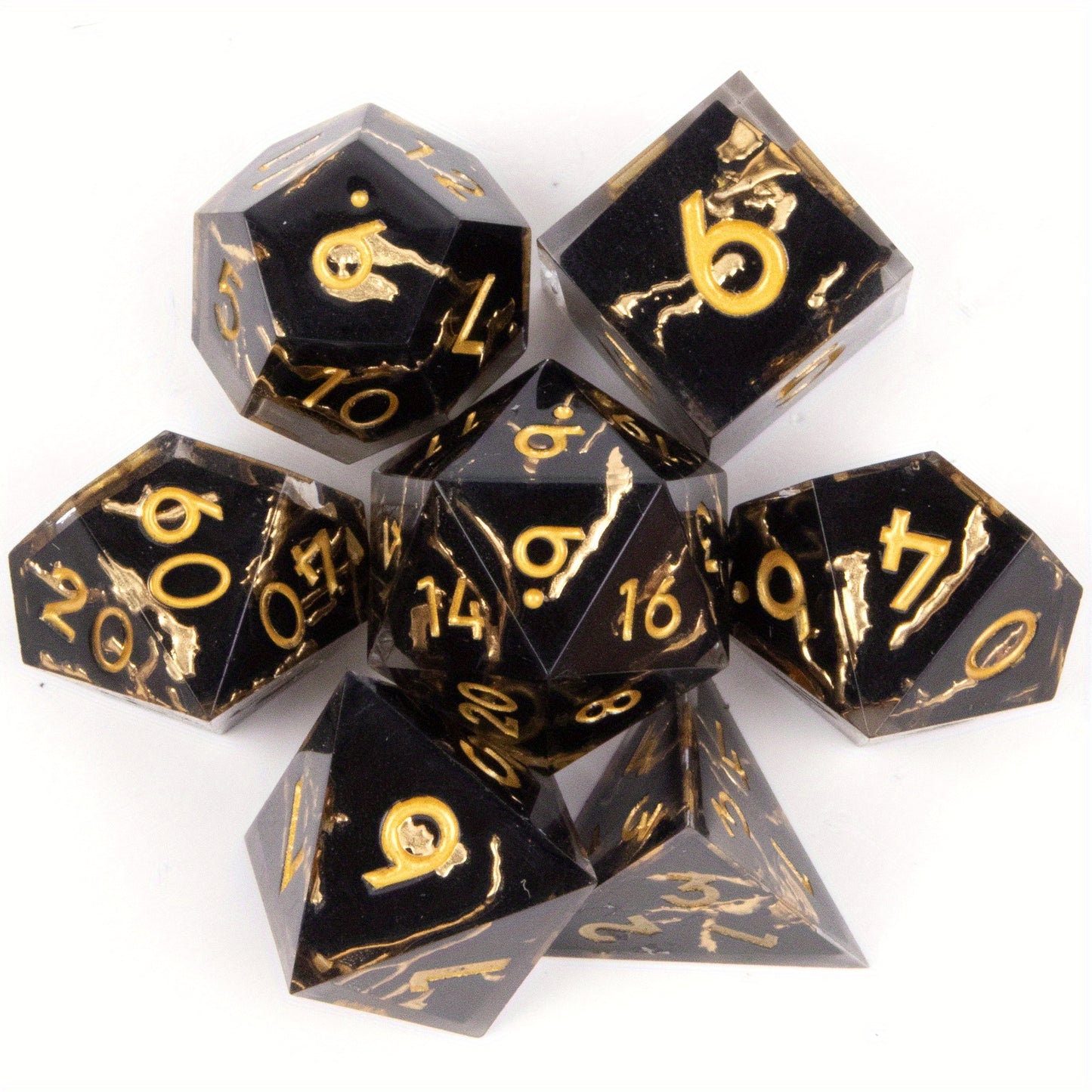 Liquid Gold - Shell Resin Dice Set