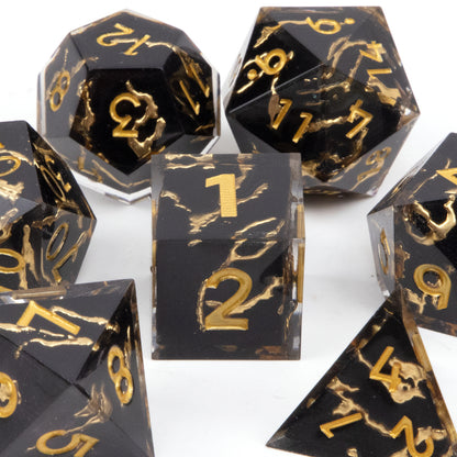 Liquid Gold - Shell Resin Dice Set