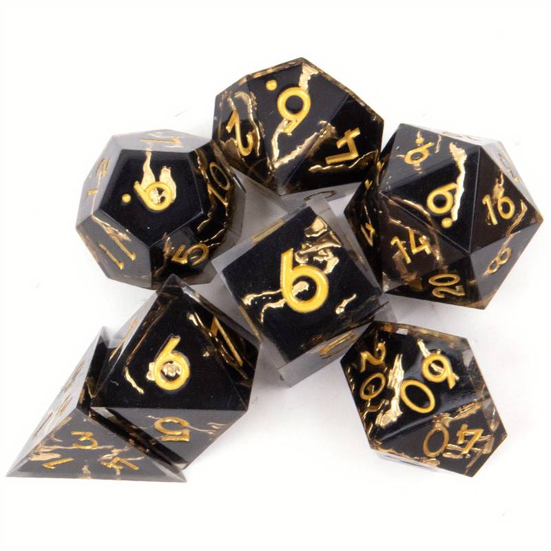 Liquid Gold - Shell Resin Dice Set