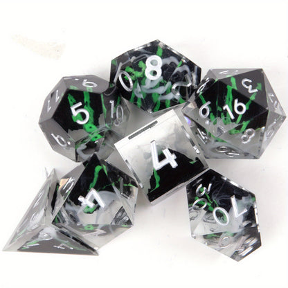 Volcano - Green- Resin Dice Set