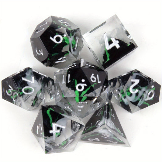 Volcano - Green- Resin Dice Set