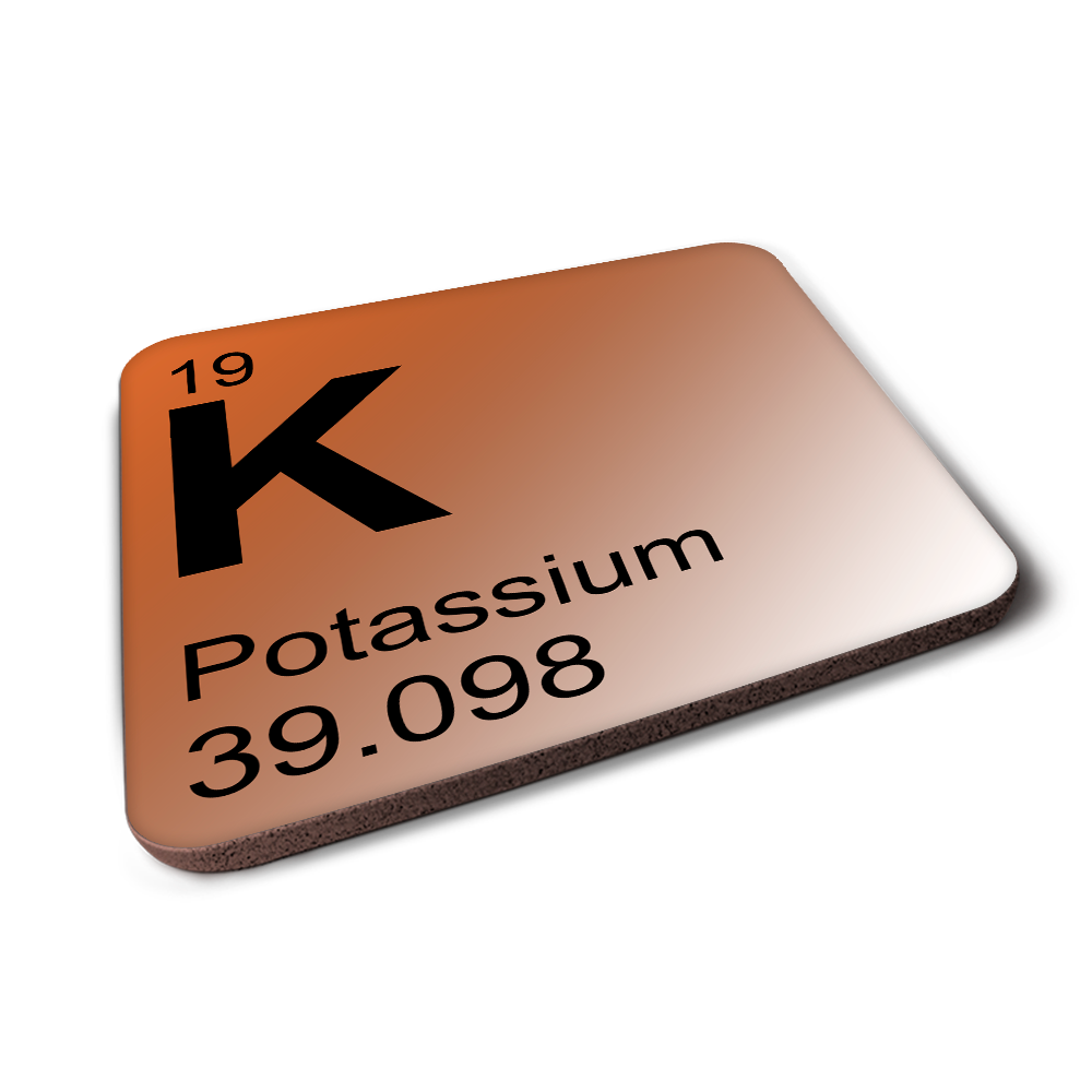 Potassium (K) - Periodic Table Element Coaster