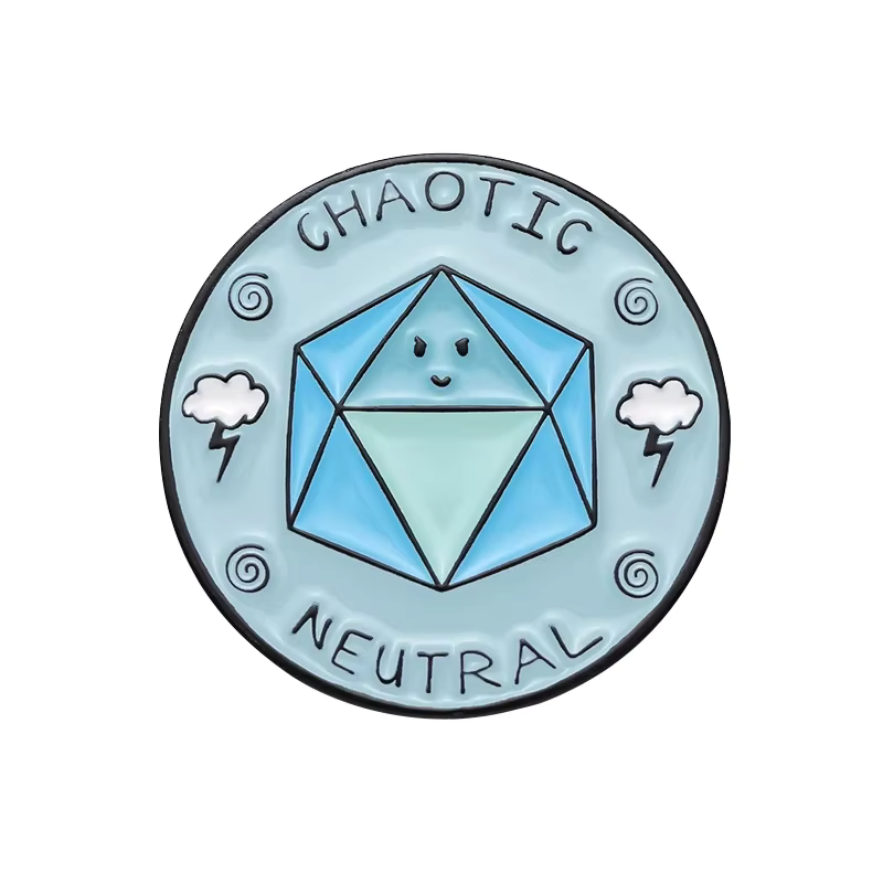 Chaotic Neutral Enamel Pin Badge