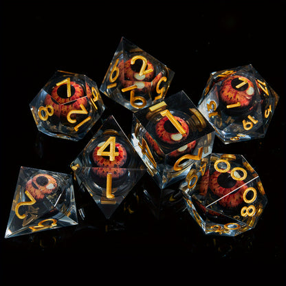 Liquid Core Dice Set - Ogre Eye Red