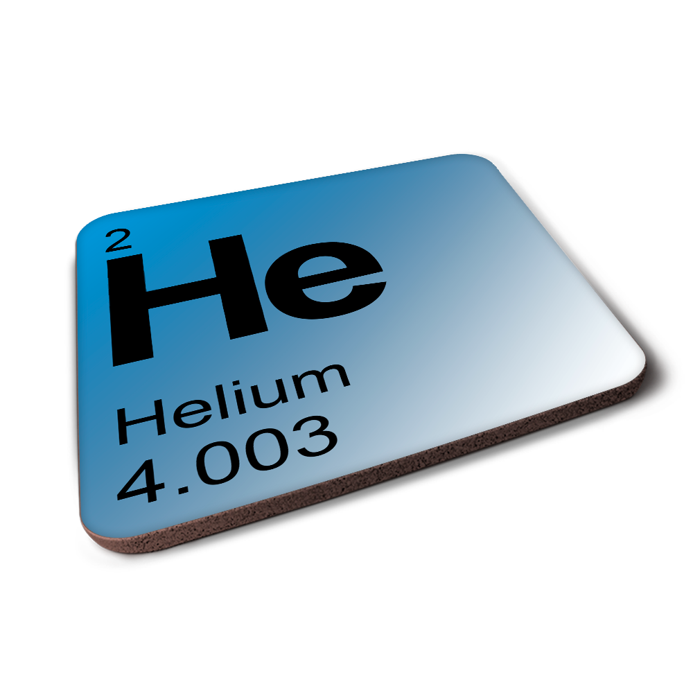 Helium (He) - Periodic Table Element Coaster