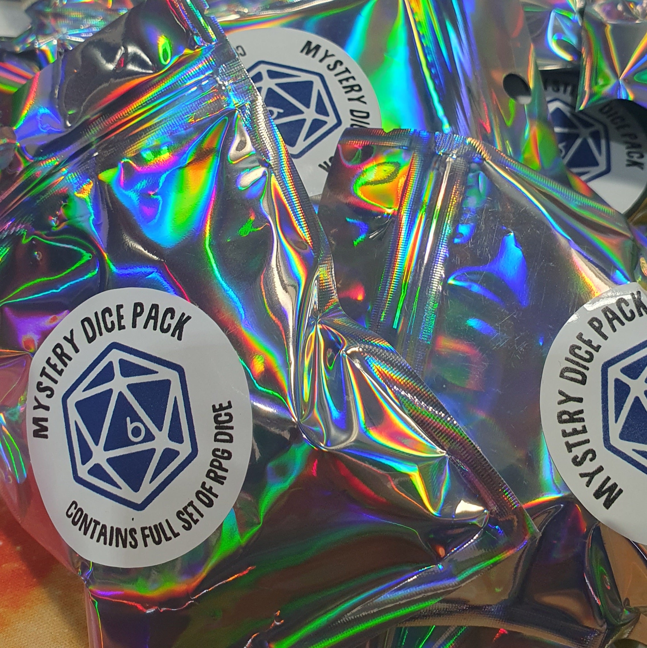 Mystery Dice Pack! Matching Polyhedral 7 Piece - Acrylic Dice Set