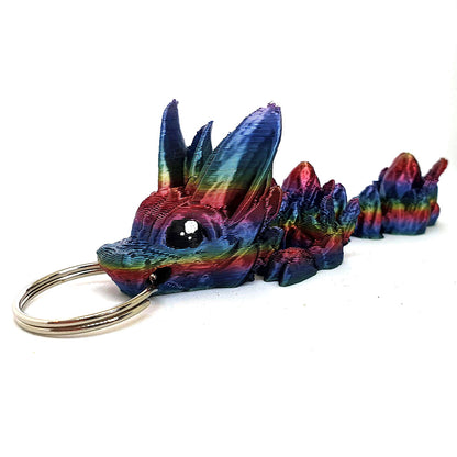 Easter Rainbow Dragon Wyrmling Keychain